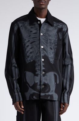 Off-White Body Scan Denim Button-Up Shirt in Black/No Color