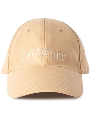 Off-White Bookish embroidered-logo baseball cap - Neutrals