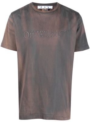 Off-White Bookish Laund gradient-effect T-shirt - Grey
