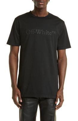 Off-White Bookish Logo Laundry Slim Fit Graphic T-Shirt in Black