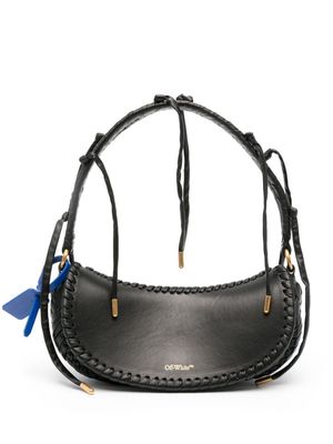 Off-White braided-trim leather tote bag - Black
