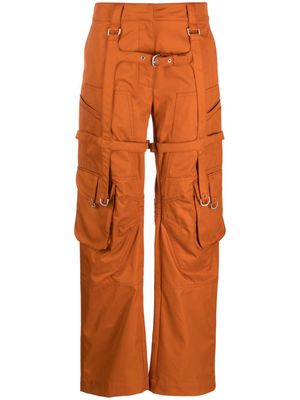 Off-White buckle-detail cargo trousers - Orange