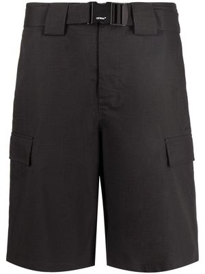 Off-White buckled cargo shorts - Black