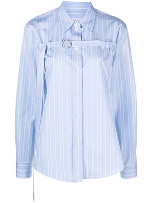 Off-White buckled cut-out cotton shirt - Blue