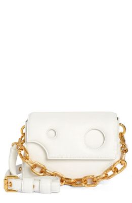 Off-White Burrow 24 Leather Shoulder Bag in White No Color