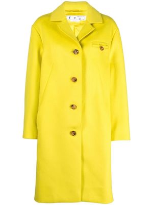Off-White button-up midi coat - Yellow
