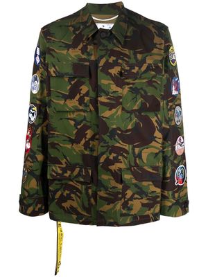 Off-White camouflage field jacket - Green