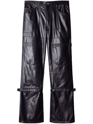 Off-White Carpenter leather trousers - Blue