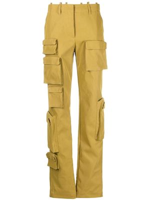 Off-White Co Multipocket straight-leg cargo trousers - Green
