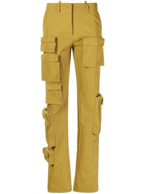 Off-White Co Multipocket straight-leg cargo trousers - Yellow