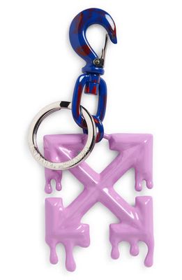 Off-White Colorcrack Molten Arrow Keychain in Pink