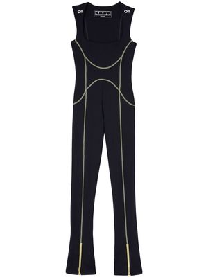 Off-White constrast-stitching sleveless jumpsuit - Black