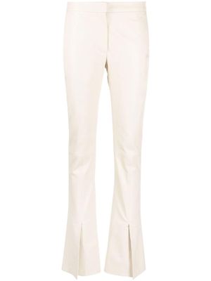 OFF-WHITE Corporate leather tailored trousers - Neutrals