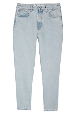 Off-White Corporate Nonstretch Straight Leg Jeans in Blue White