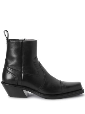 Off-White Cowboy leather ankle boots - Black