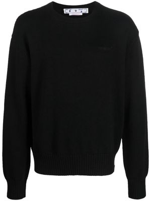 Off-White crew-neck wool jumper - Black