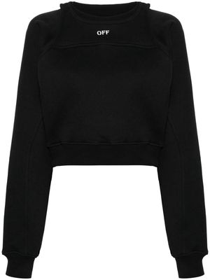 Off-White cropped layered sweatshirt - Black