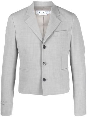 Off-White cropped single-breasted blazer - Grey
