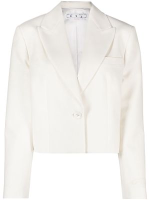 Off-White cropped single-breasted blazer