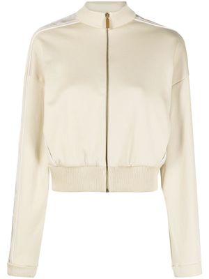 Off-White cropped track jacket - Neutrals
