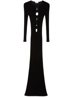 Off-White cut-out knitted dress - Black
