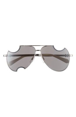 Off-White Dallas Aviator Sunglasses in Silver Mirror Silver