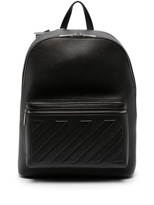 Off-White Diag-embossed leather backpack - Black