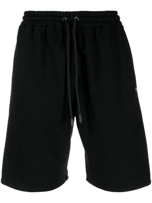 Off-White Diag-embroidered cotton shorts - Black