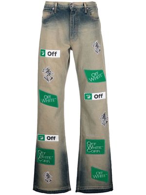 Off-White Diag multi-logo jeans - Grey