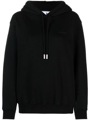 Off-White Diag-print cotton hoodie - Black