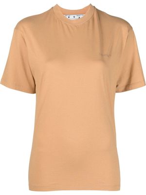 Off-White Diag-print cotton T-shirt - Orange