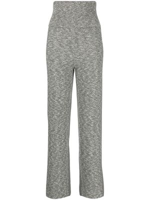 Off-White Diag-print knitted trousers - Grey