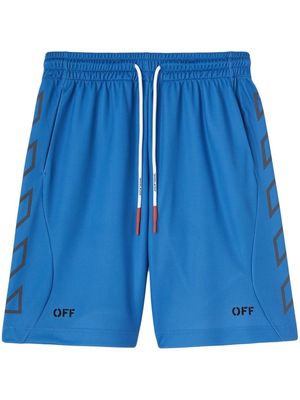 Off-White Diag-stripe basketball shorts - Blue