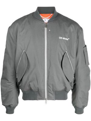 Off-White Diag stripe bomber jacket - Grey