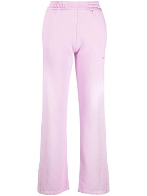 Off-White Diag-stripe cotton track pants - Purple