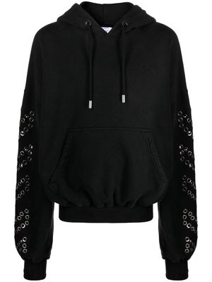 Off-White Diag Stripe-embellished hoodie - Black