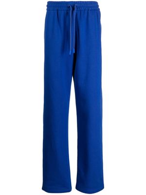 Off-White Diag-Stripe embroidered track pants - Blue