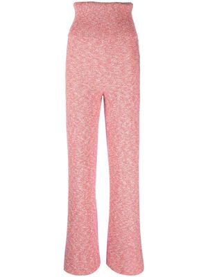Off-White Diag-stripe knit trousers - Pink
