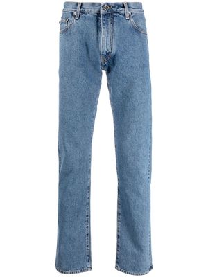 Off-White Diag stripe-print straight-leg jeans - Blue