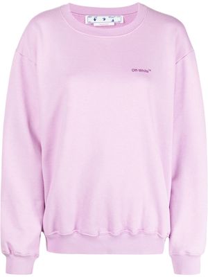 Off-White Diag-stripe print sweatshirt - Purple