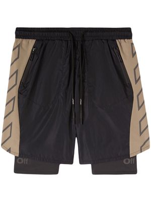 Off-White Diag stripe shorts - Grey
