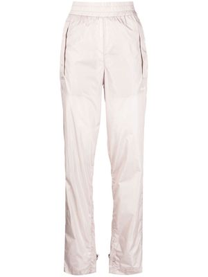 Off-White diagonal-stripe straight-leg trousers - Brown