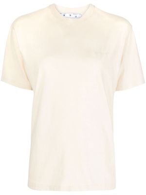 Off-White diagonal-stripe T-shirt - Yellow