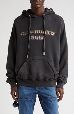 Off-White Digit Bacchus Graphic Cotton Hoodie in Black