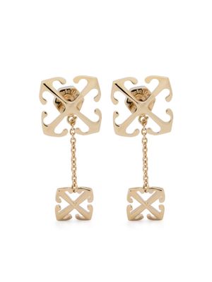 Off-White Double Arrows drop earrings - Gold