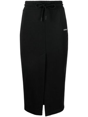 Off-White drawstring pencil skirt - Black