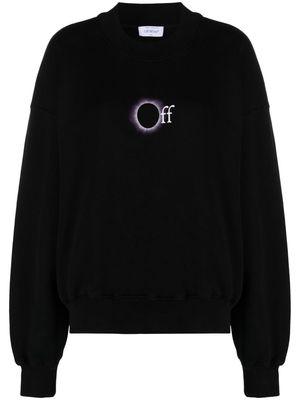 Off-White Eclipse logo-print cotton sweatshirt - Black