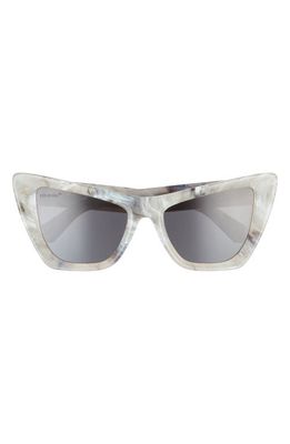 Off-White Edvard Cat Eye Sunglasses in Marble Dark