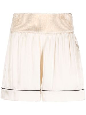 Off-White elasticated-waist satin shorts - Pink