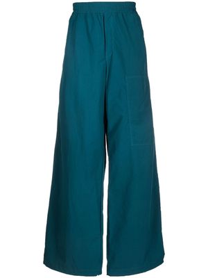Off-White elasticated-waist wide-leg trousers - Blue
